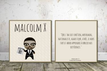2 toiles Afro-History - MALCOLM X