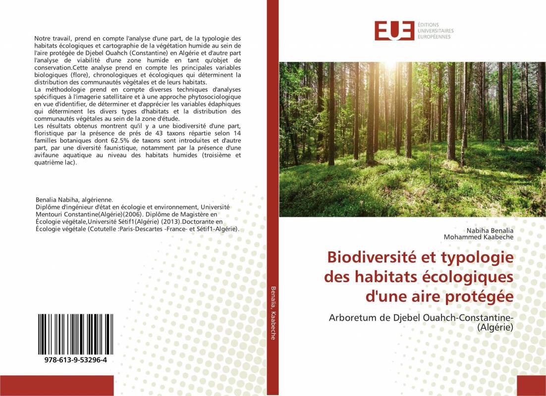 Biodiversité et typologie des habitats écologiques d'une aire protégée