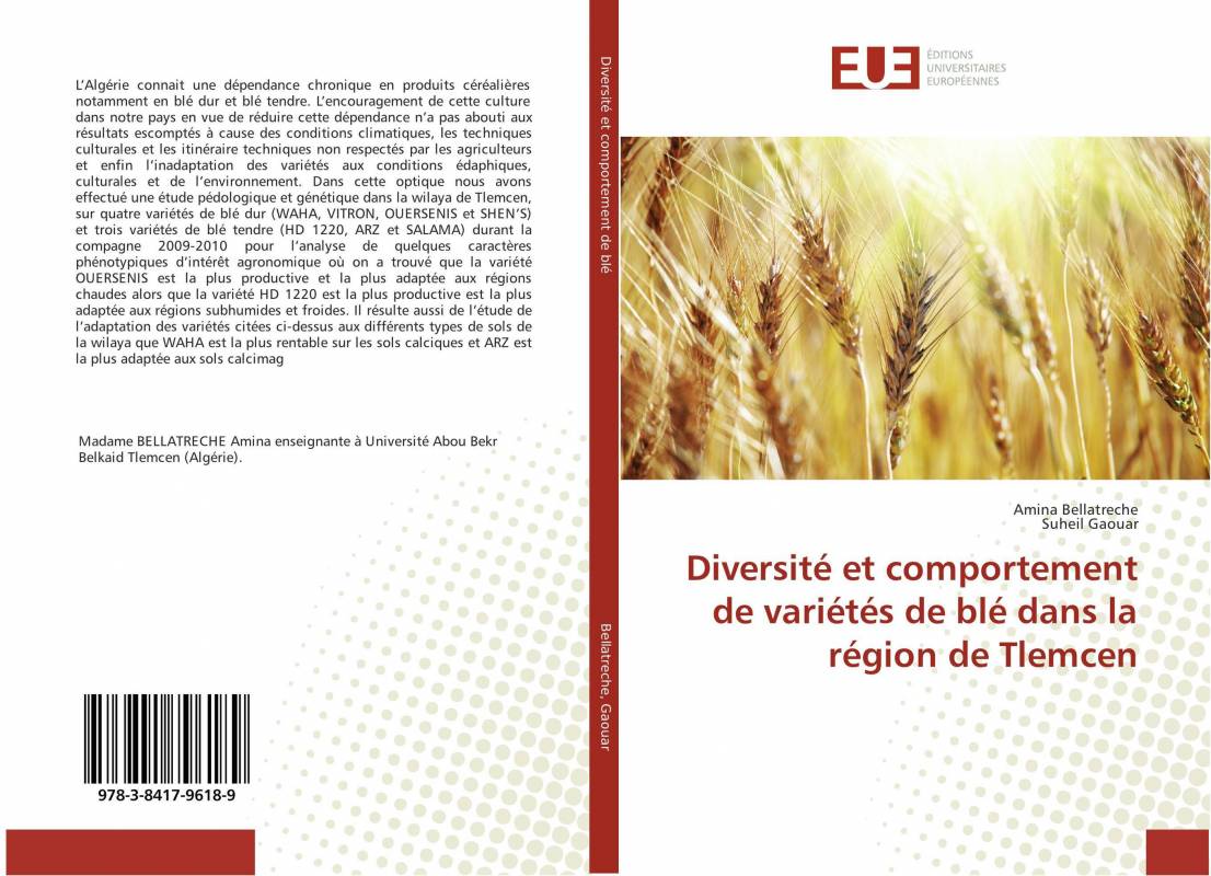 Diversité et comportement de variétés de blé dans la région de Tlemcen
