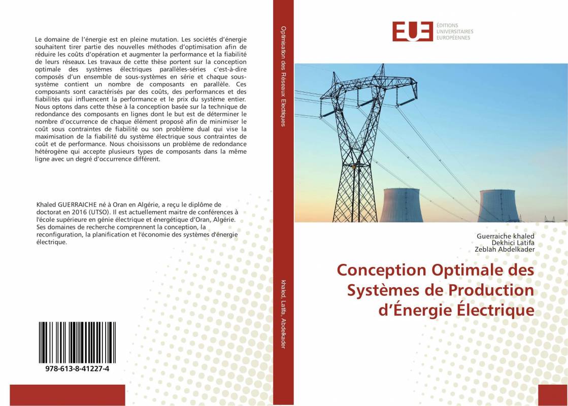 Conception Optimale des Systèmes de Production d’Énergie Électrique