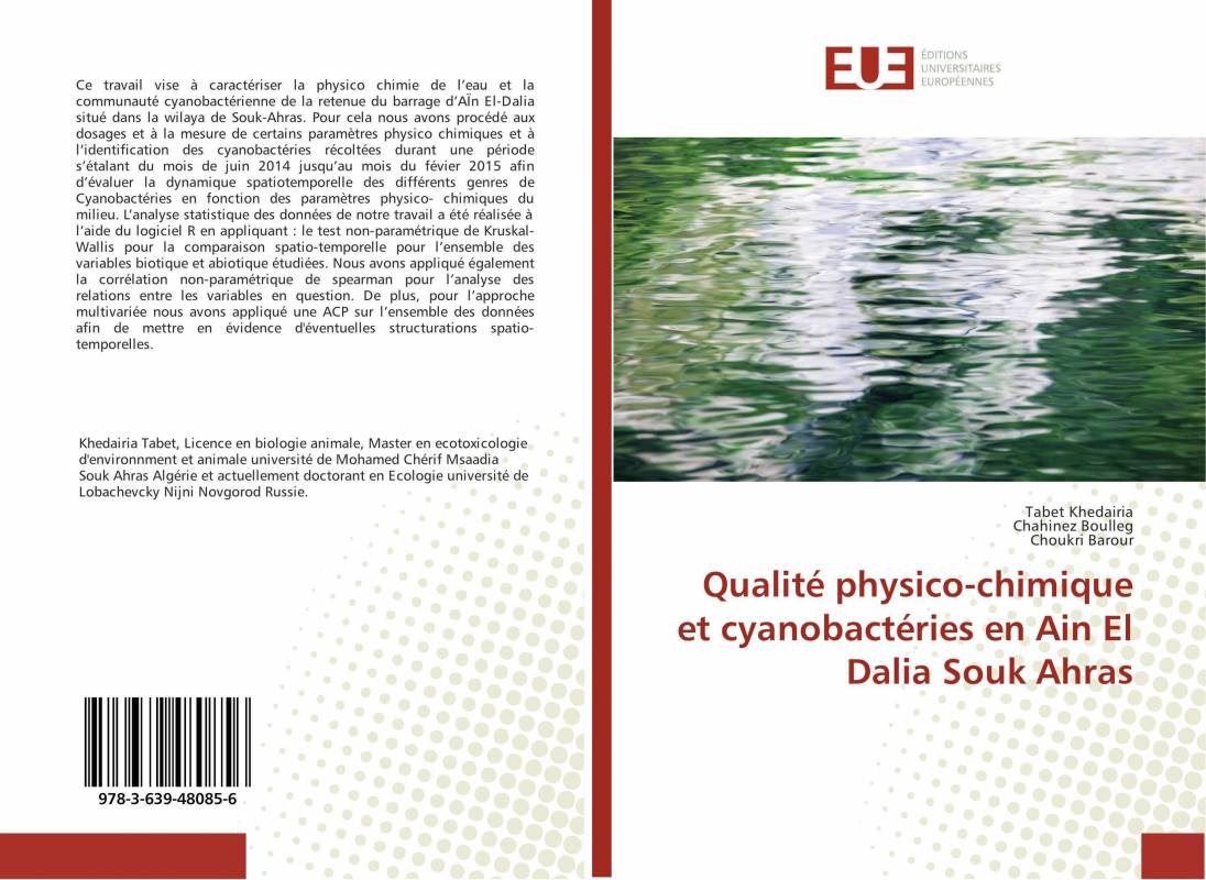 Qualité physico-chimique et cyanobactéries en Ain El Dalia Souk Ahras
