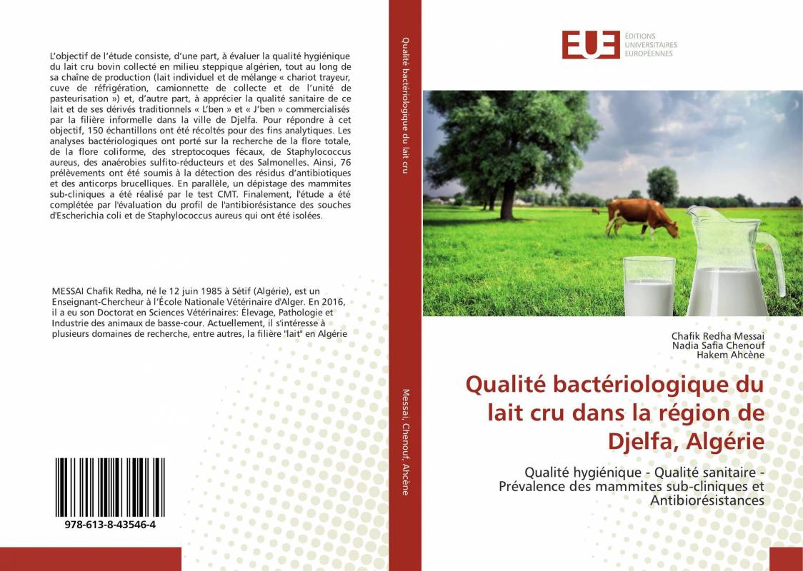 Qualité bactériologique du lait cru dans la région de Djelfa, Algérie