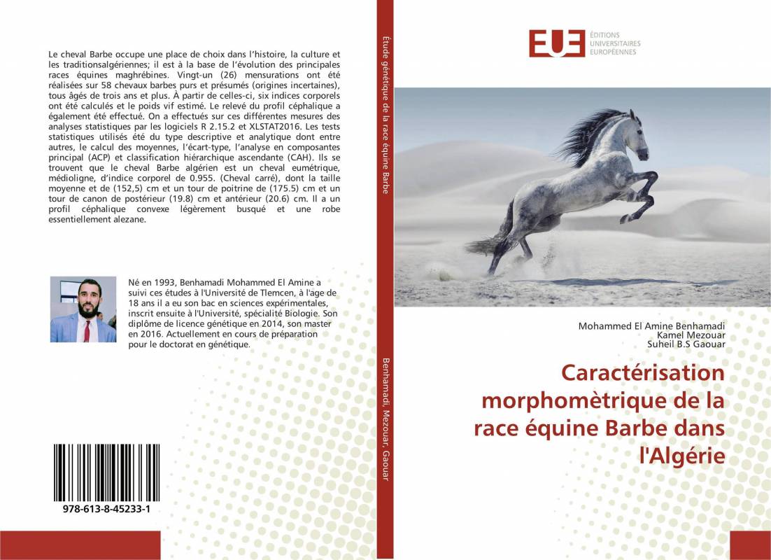 Caractérisation morphomètrique de la race équine Barbe dans l'Algérie