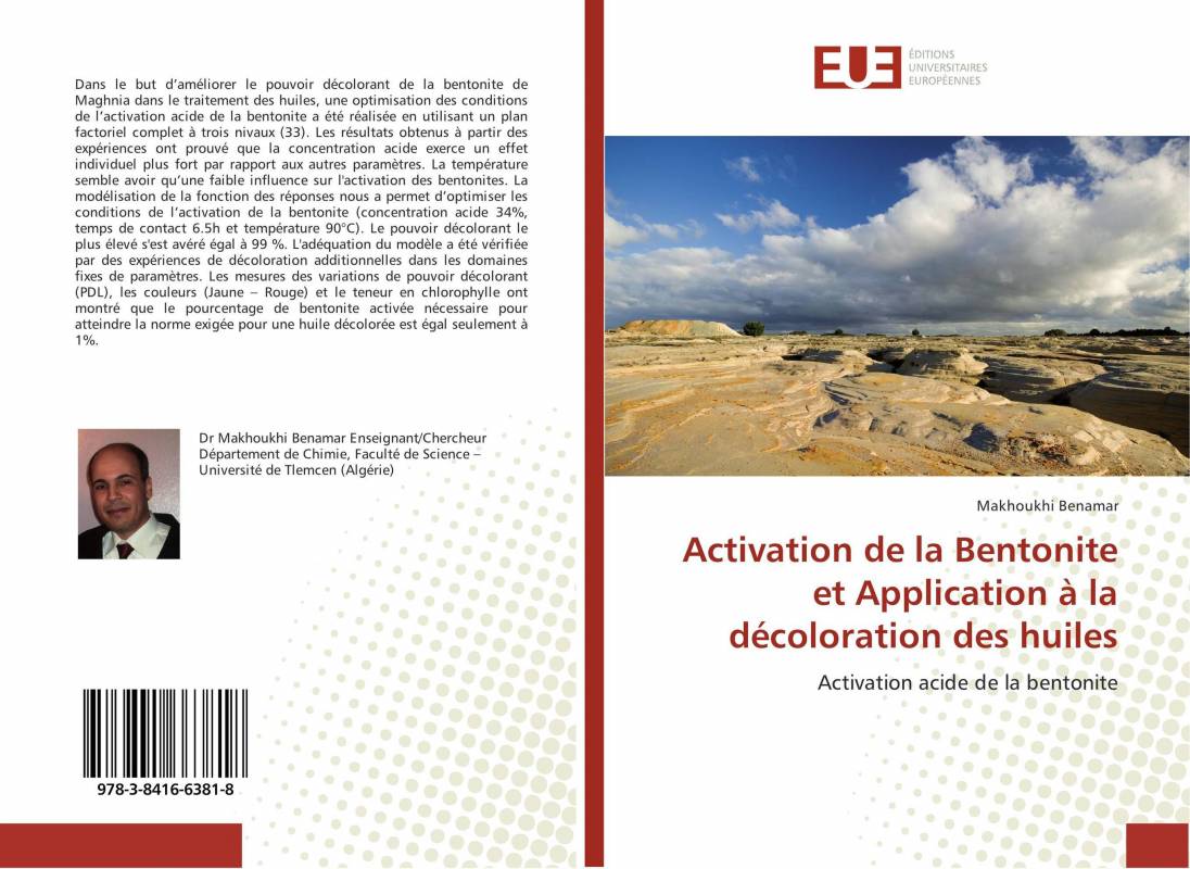 Activation de la Bentonite et Application à la décoloration des huiles