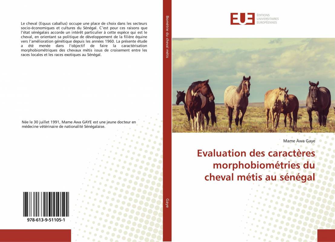 Evaluation des caractères morphobiométries du cheval métis au sénégal