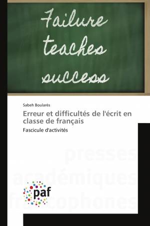 Erreur et difficultés de l'écrit en classe de français