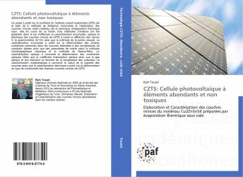 CZTS: Cellule photovoltaïque à éléments abondants et non toxiques