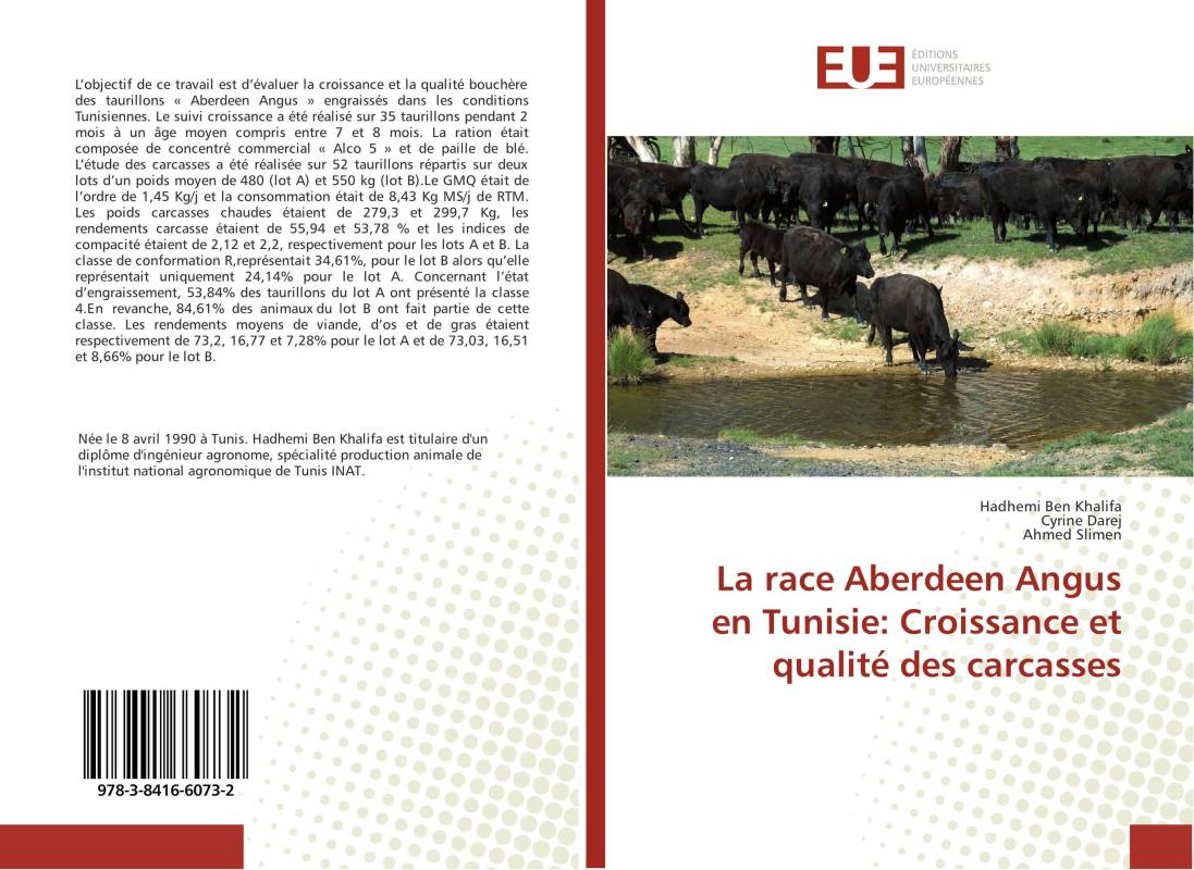 La race Aberdeen Angus en Tunisie: Croissance et qualité des carcasses