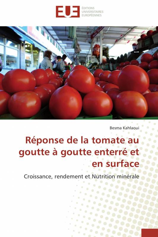 Réponse de la tomate au goutte à goutte enterré et en surface