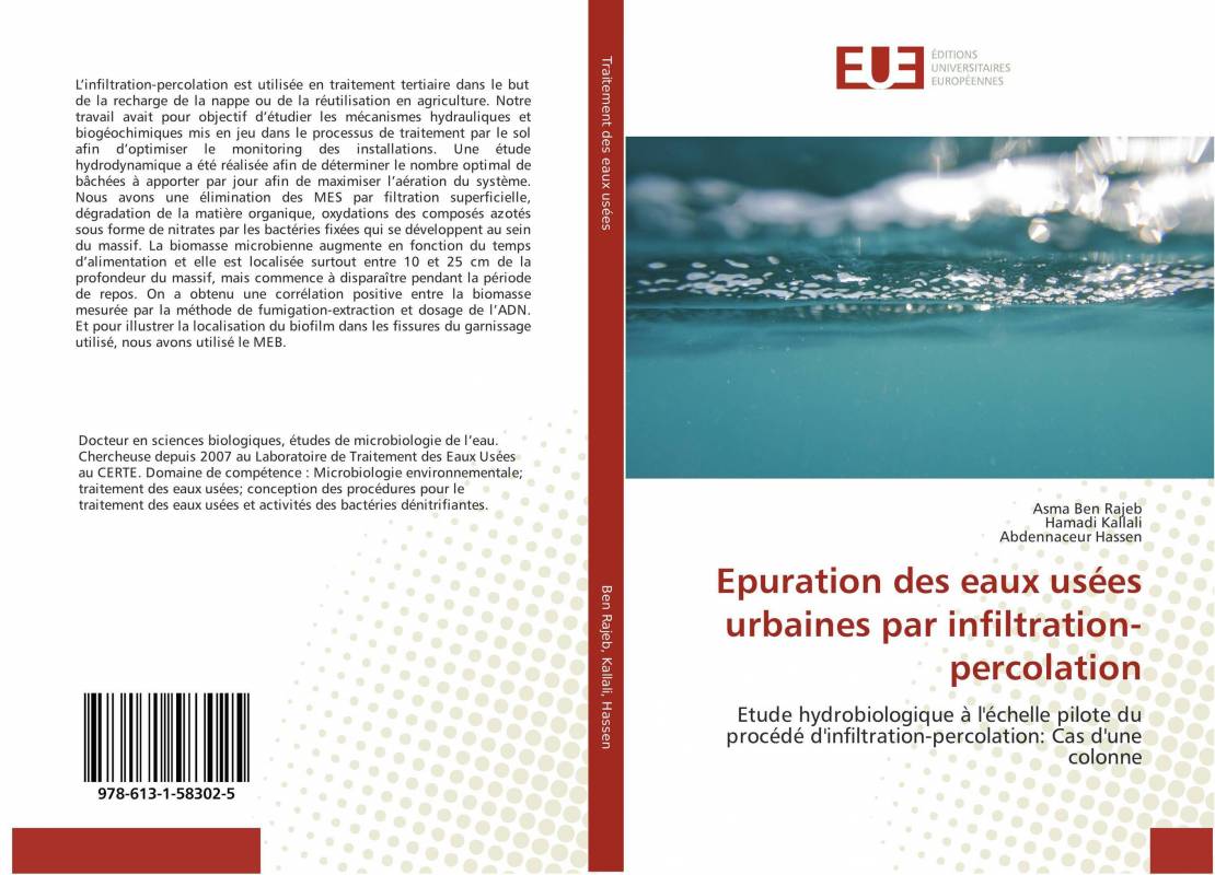 Epuration des eaux usées urbaines par infiltration-percolation