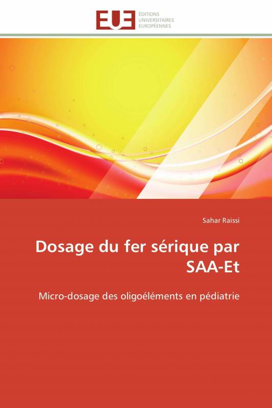 Dosage du fer sérique par SAA-Et