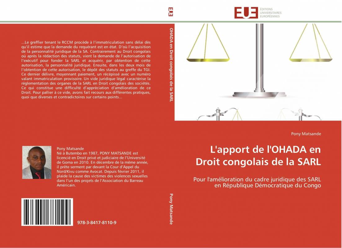 L'apport de l'OHADA en Droit congolais de la SARL