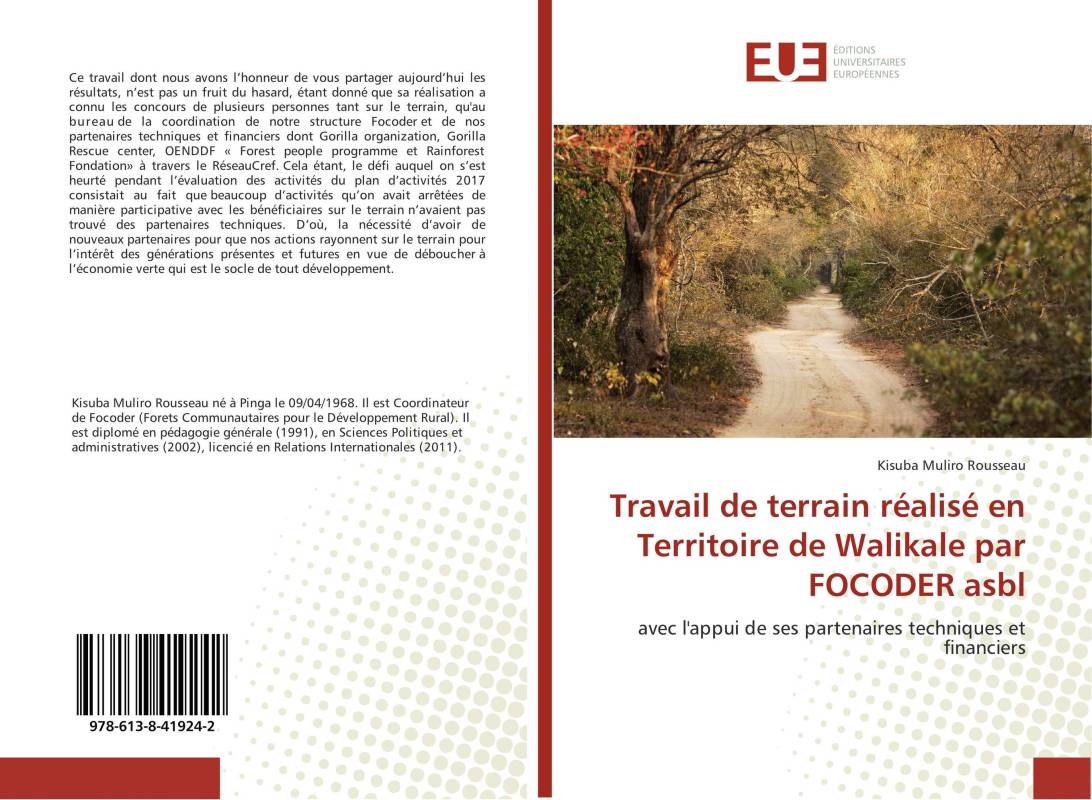 Travail de terrain réalisé en Territoire de Walikale par FOCODER asbl