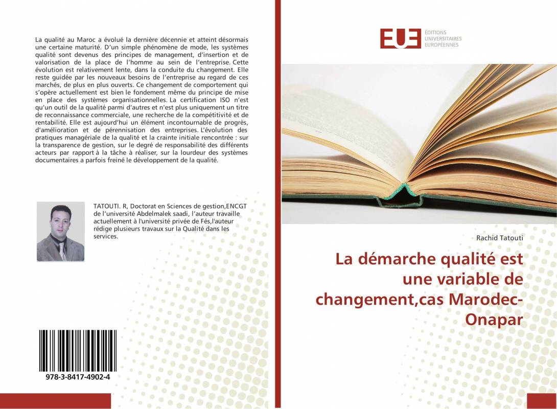 La démarche qualité est une variable de changement,cas Marodec-Onapar