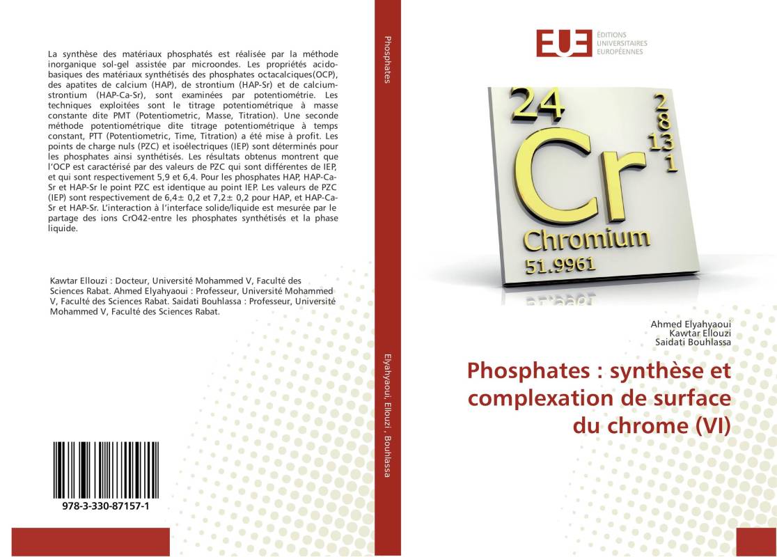 Phosphates : synthèse et complexation de surface du chrome (VI)