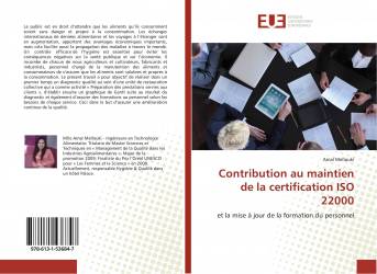 Contribution au maintien de la certification ISO 22000