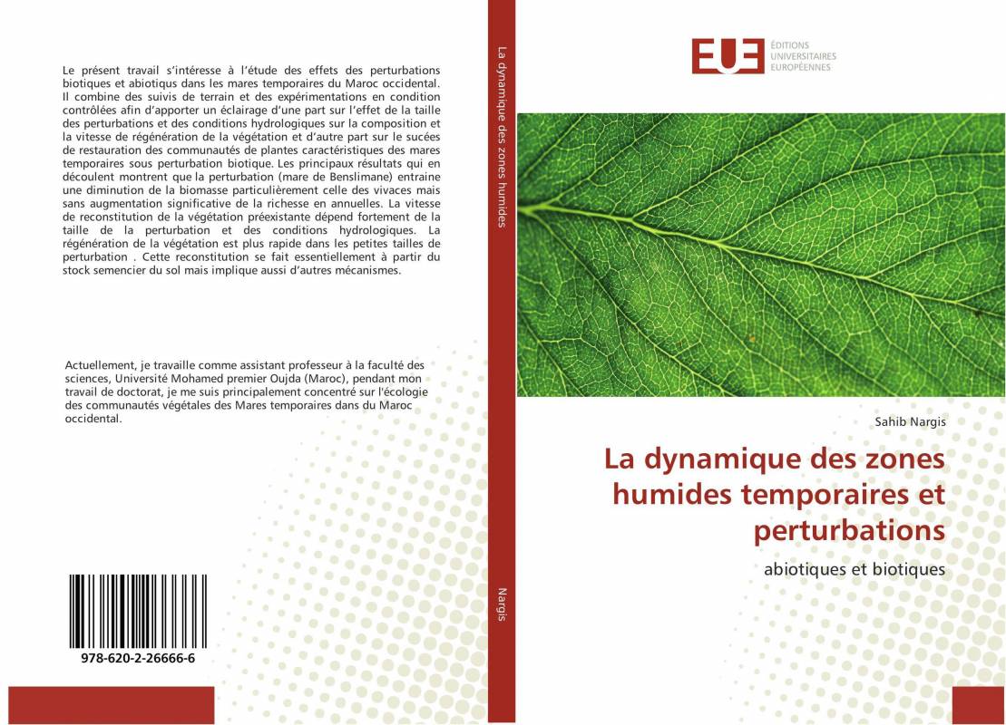 La dynamique des zones humides temporaires et perturbations