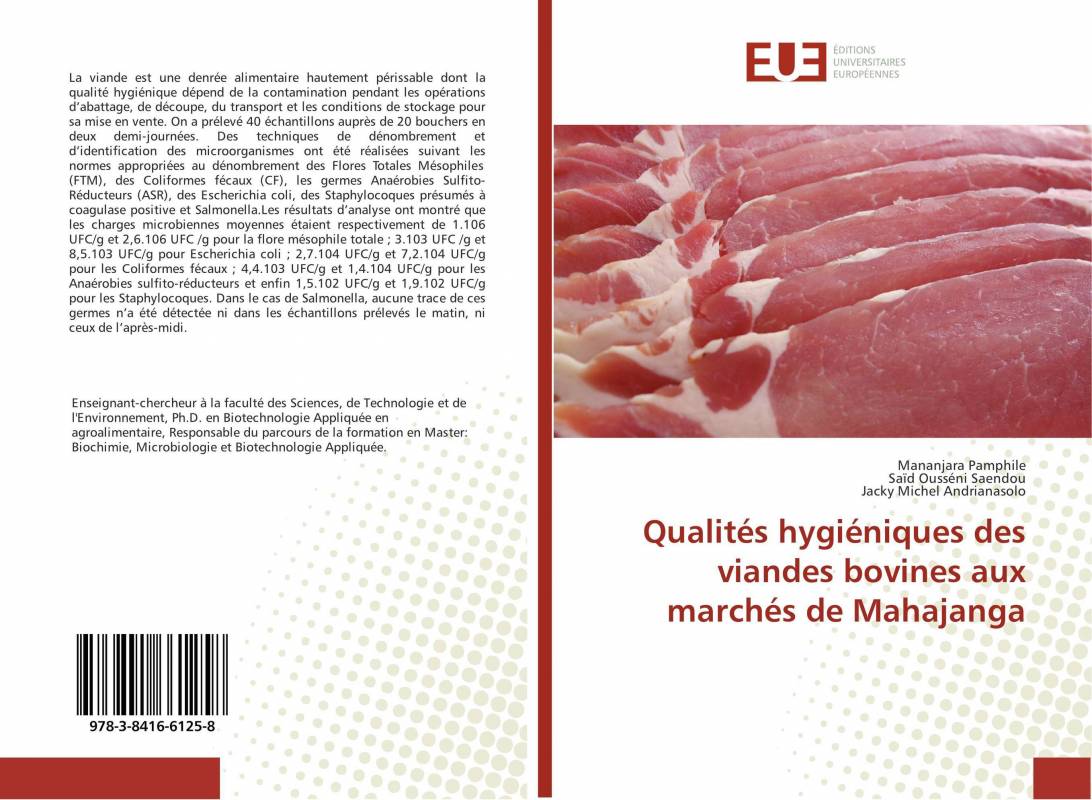 Qualités hygiéniques des viandes bovines aux marchés de Mahajanga