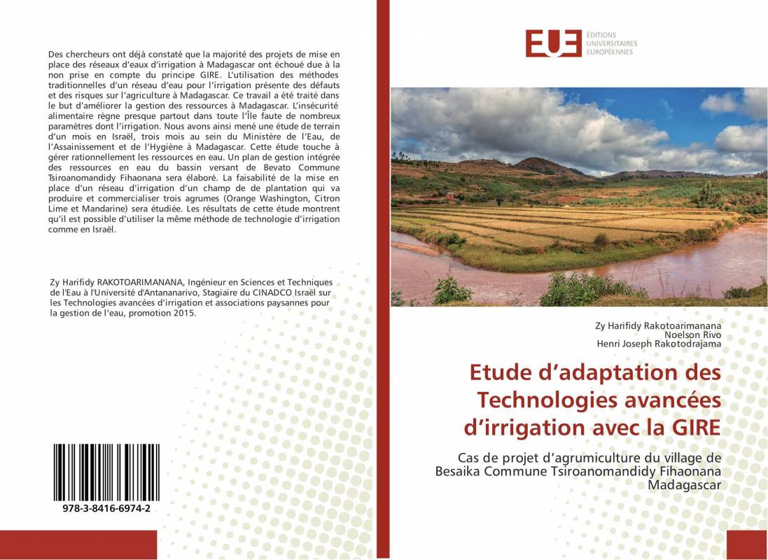 Etude d’adaptation des Technologies avancées d’irrigation avec la GIRE