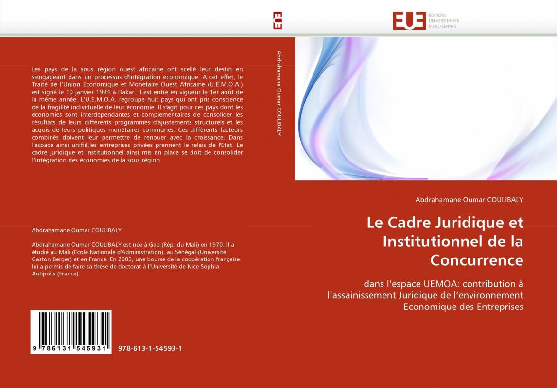 Le Cadre Juridique et Institutionnel de la Concurrence