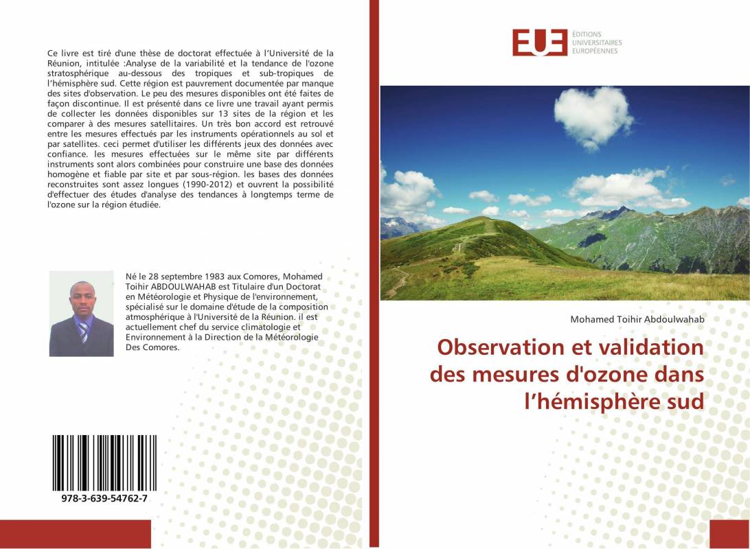 Observation et validation des mesures d'ozone dans l’hémisphère sud