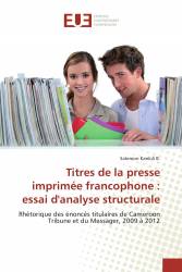Titres de la presse imprimée francophone : essai d'analyse structurale