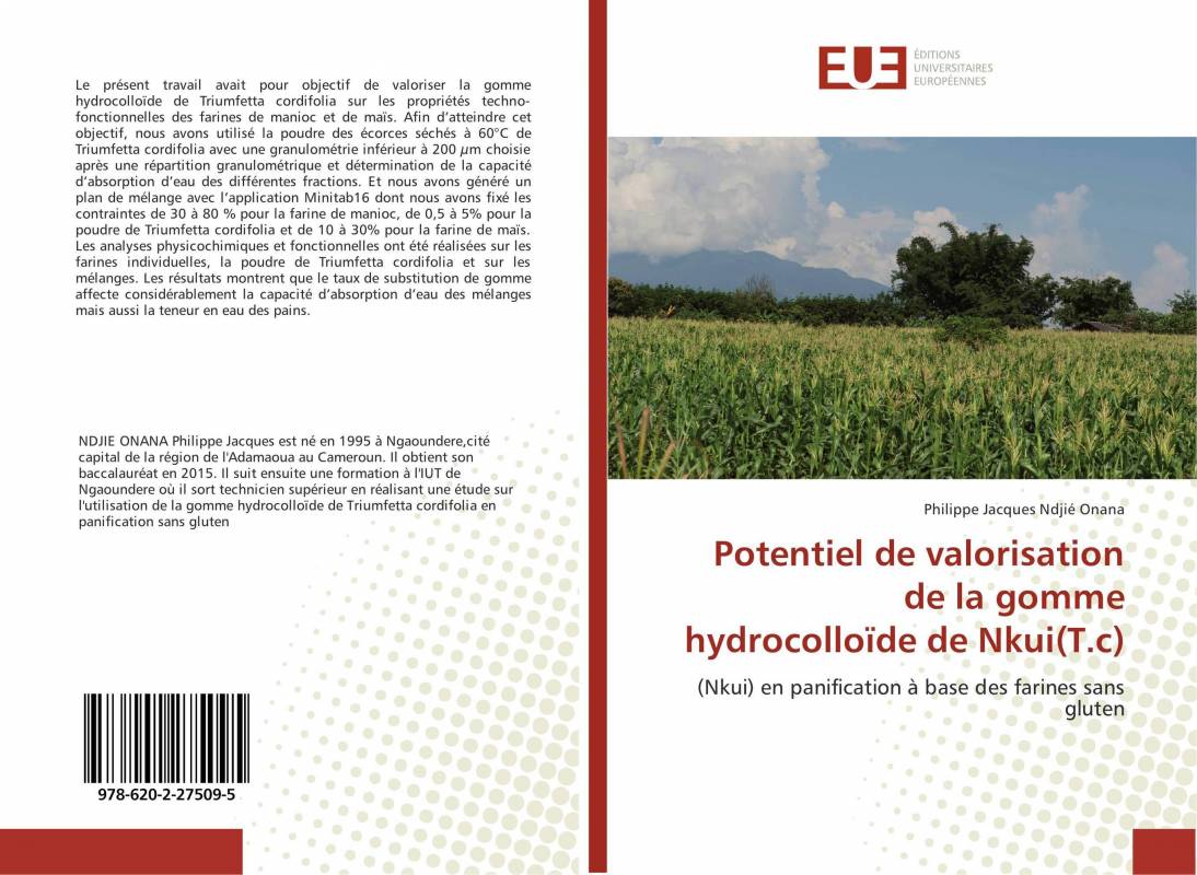 Potentiel de valorisation de la gomme hydrocolloïde de Nkui(T.c)