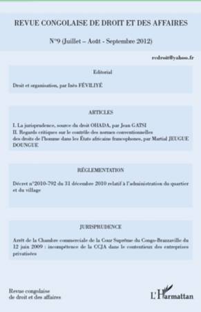 Revue congolaise de droit et des affaires n°9