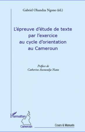L'épreuve d'étude de texte par l'exercice au cycle d'orientation au Cameroun