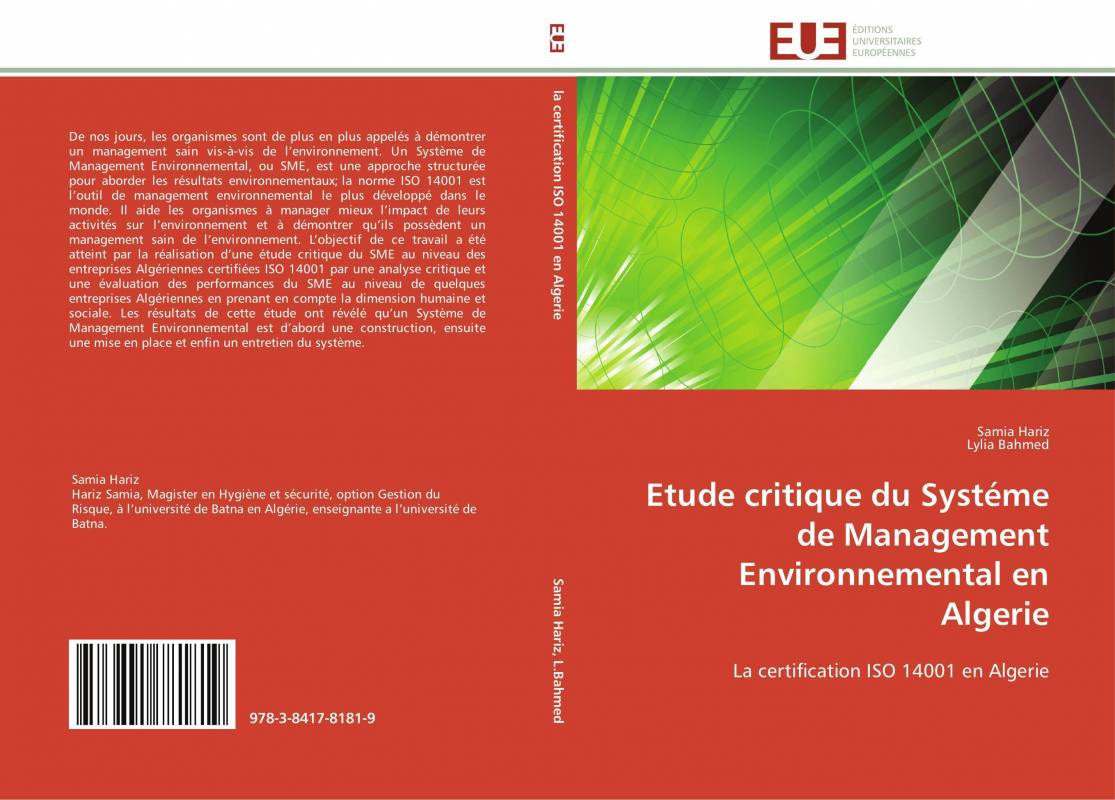 Etude critique du Systéme de Management Environnemental en Algerie