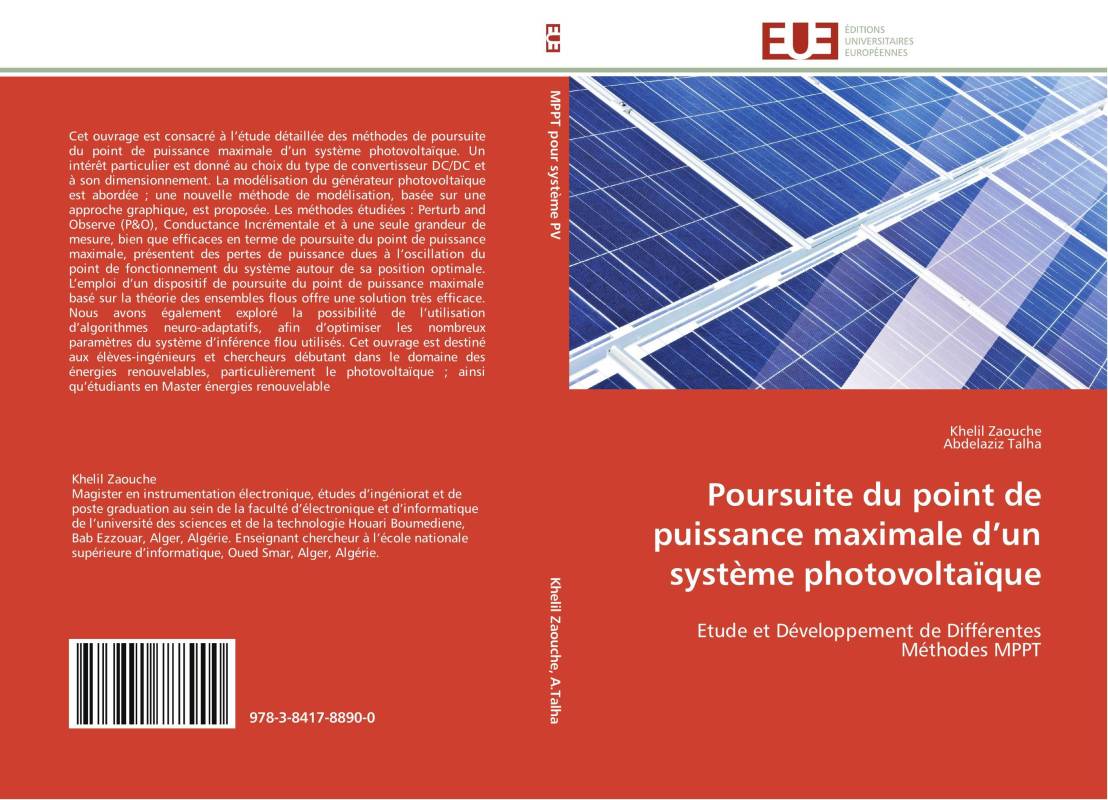 Poursuite du point de puissance maximale d’un système photovoltaïque