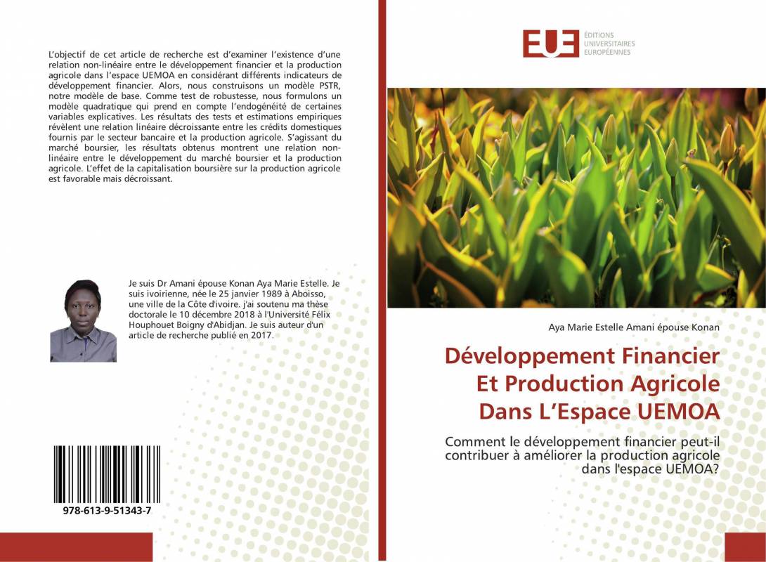 Développement Financier Et Production Agricole Dans L’Espace UEMOA
