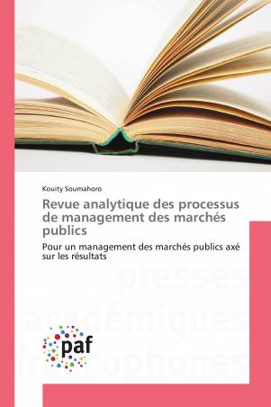 Revue analytique des processus de management des marchés publics
