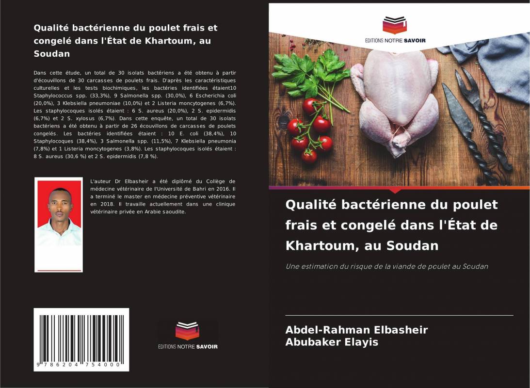 Qualité bactérienne du poulet frais et congelé dans l'État de Khartoum, au Soudan