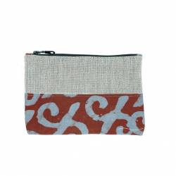 POCHETTE COTON BATIK GRIS