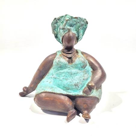Sculpture en bronze "Big Mama" - 10 cm