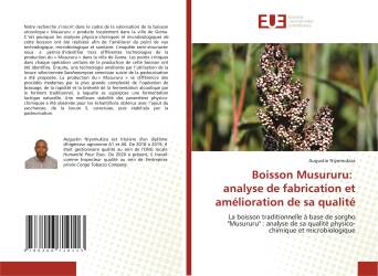 Boisson Musururu: analyse de fabrication et amélioration de sa qualité