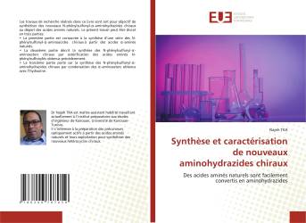 Synthèse et caractérisation de nouveaux aminohydrazides chiraux