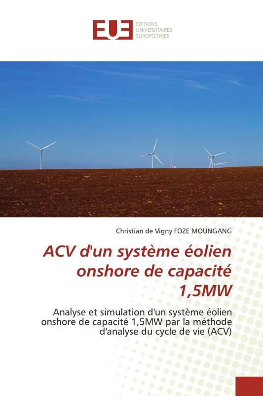 ACV d'un système éolien onshore de capacité 1,5MW