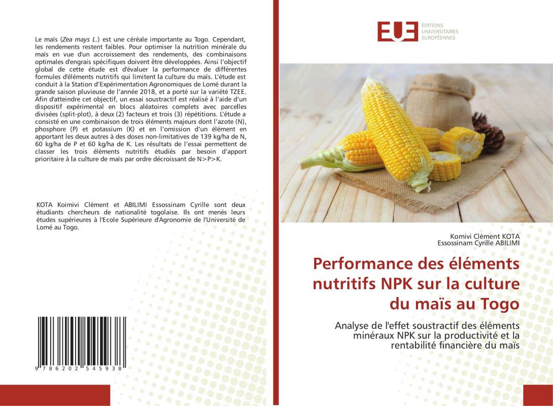 Performance des éléments nutritifs NPK sur la culture du maïs au Togo