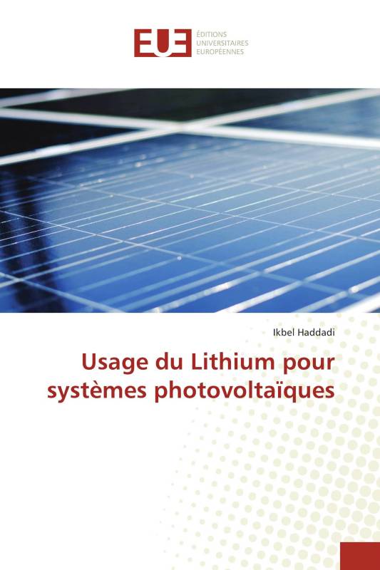 Usage du Lithium pour systèmes photovoltaïques