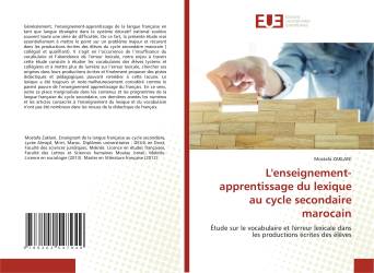 L'enseignement-apprentissage du lexique au cycle secondaire marocain