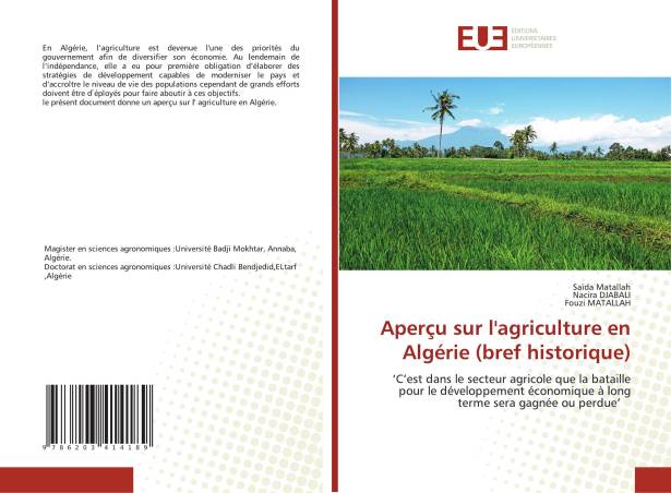 Aperçu sur l'agriculture en Algérie (bref historique)