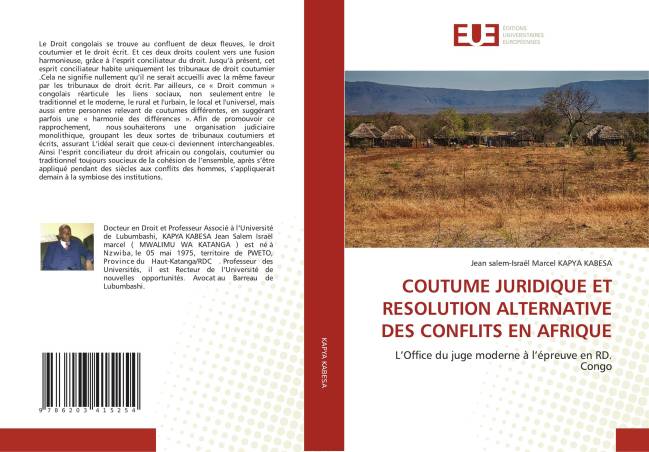 COUTUME JURIDIQUE ET RESOLUTION ALTERNATIVE DES CONFLITS EN AFRIQUE