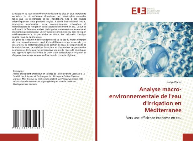 Analyse macro-environnementale de l&#039;eau d&#039;irrigation en Méditerranée