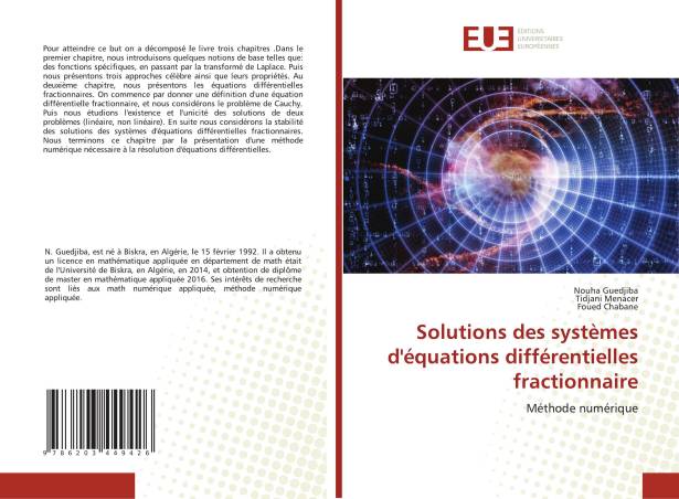 Solutions des systèmes d'équations différentielles fractionnaire