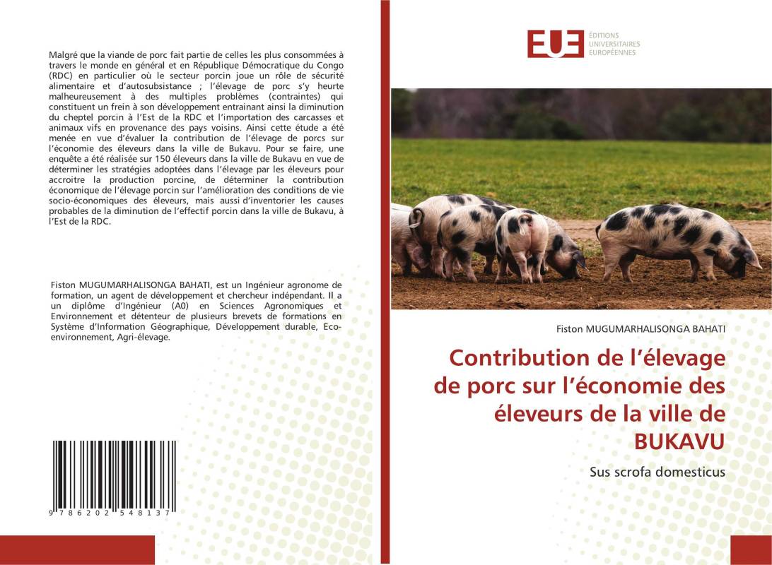 Contribution de l’élevage de porc sur l’économie des éleveurs de la ville de BUKAVU