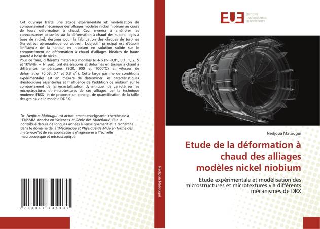 Etude de la déformation à chaud des alliages modèles nickel niobium