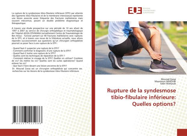 Rupture de la syndesmose tibio-fibulaire inférieure: Quelles options?