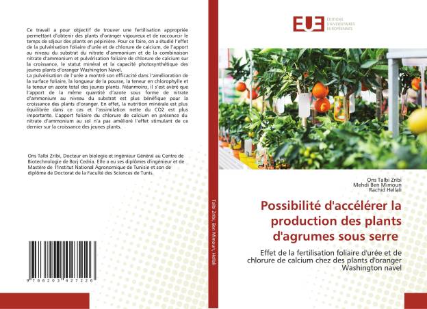 Possibilité d'accélérer la production des plants d'agrumes sous serre